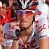 Frank Schleck und sein Schutzengel am Ziel der f�nften Etappe der Tour de Suisse 2008